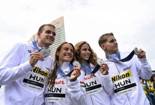 Ezüstérmesek a magyarok a nyílt vízi úszók csapatversenyében