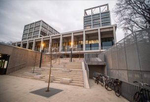 A Corvinus Egyetem Gellért Campusa az avatás napján, 2024. február 22-én. MTI/Balogh Zoltán